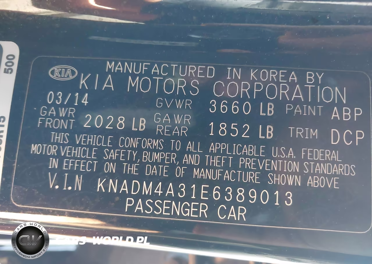 2014 Kia Rio Lx VIN:KNADM4A31E6389013 - 9