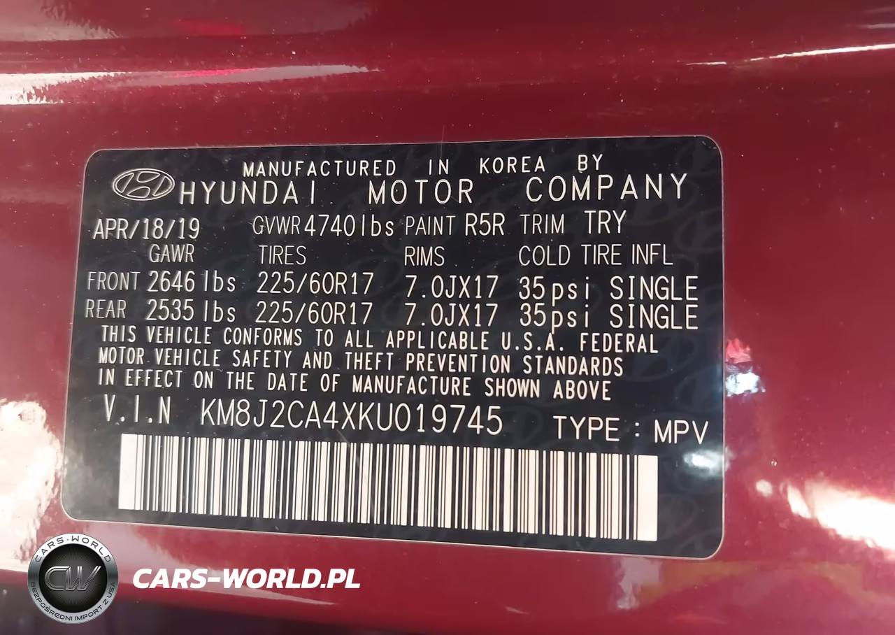 2019 Hyundai Tucson Se VIN:KM8J2CA4XKU019745 - 9