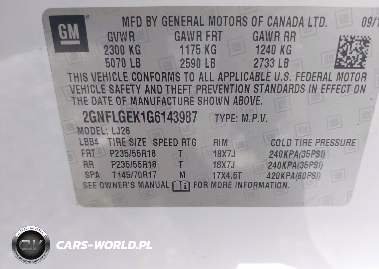 2016 Chevrolet Equinox Ltz VIN:2GNFLGEK1G6143987 - 9