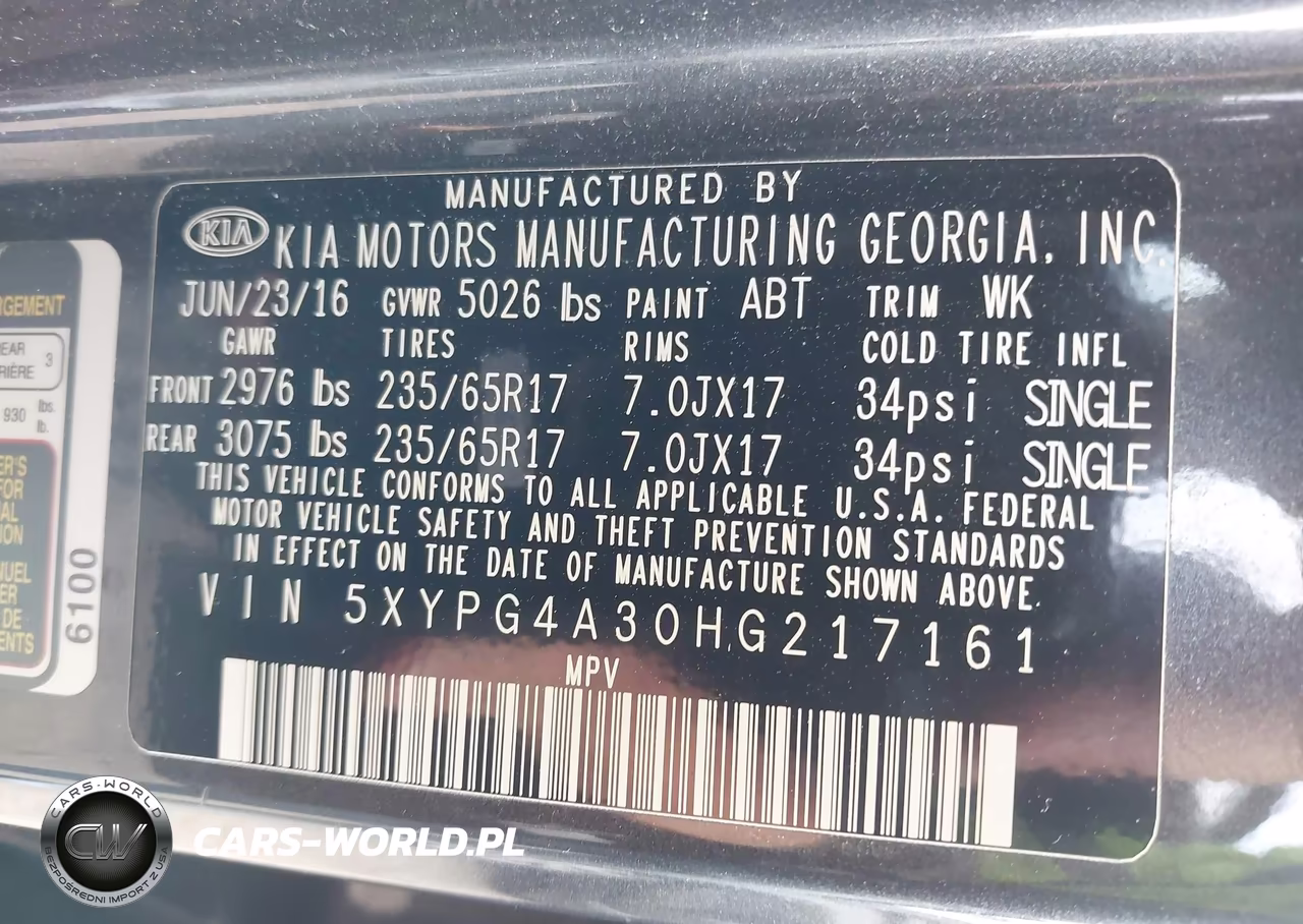 2017 Kia Sorento 2.4L Lx VIN:5XYPG4A30HG217161 - 9