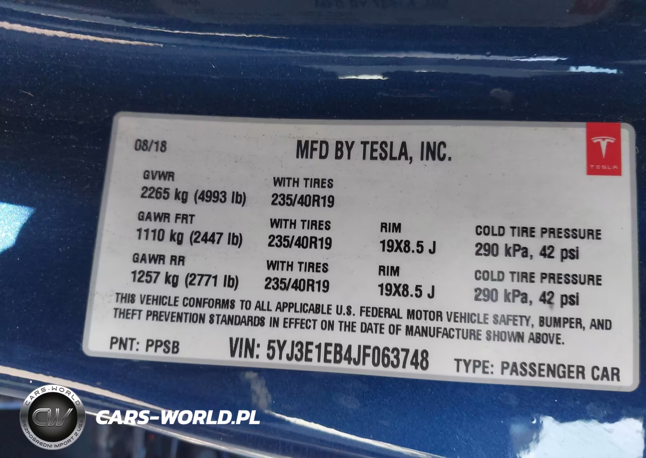 2018 Tesla Modelo 3 Long Range-Performance VIN:5YJ3E1EB4JF063748 - 9