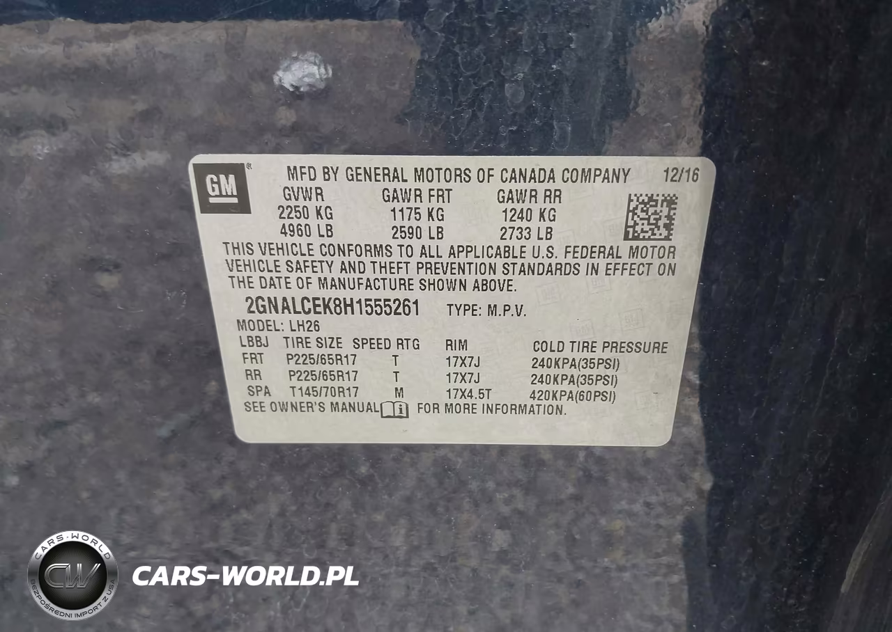 2017 Chevrolet Equinox Lt VIN:2GNALCEK8H1555261 - 9