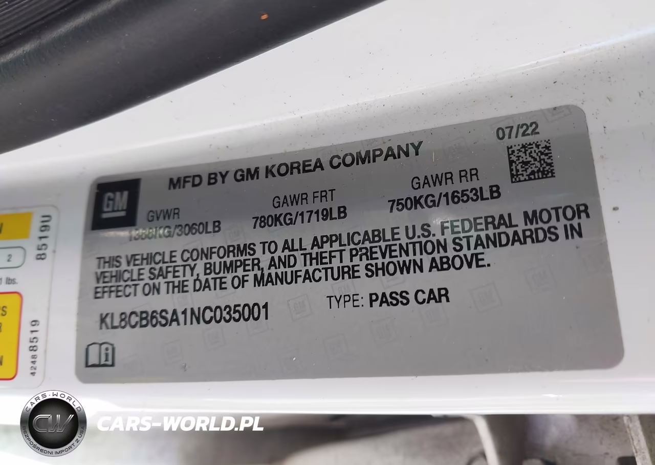 2022 Chevrolet Spark Fwd Ls Automatic VIN:KL8CB6SA1NC035001 - 9