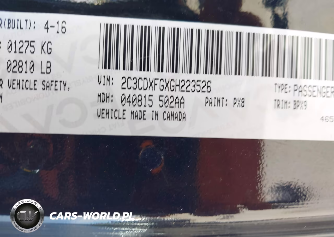 2016 Dodge Charger Se VIN:2C3CDXFGXGH223526 - 9