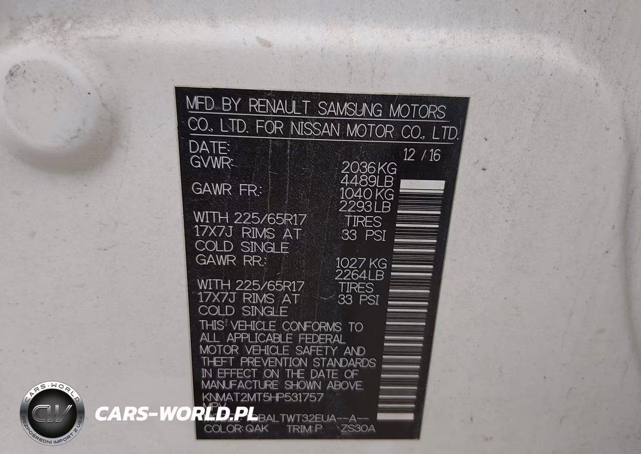 2017 Nissan Rogue Sv VIN:KNMAT2MT5HP531757 - 9