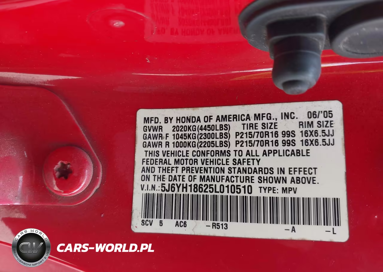 2005 Honda Element Ex VIN:5J6YH18625L010510 - 9