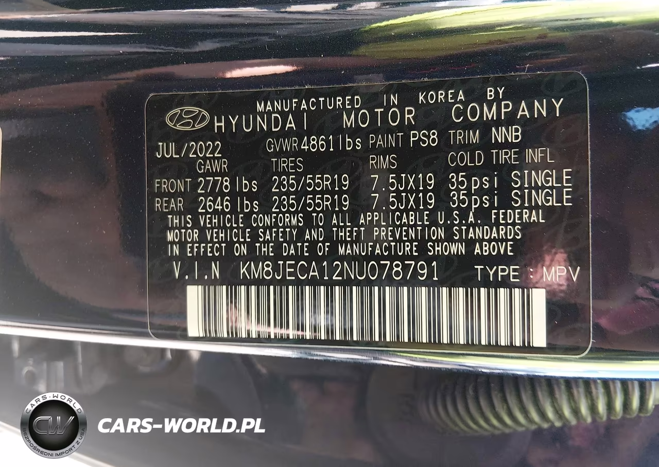 2022 Hyundai Tucson Hybrid Limited VIN:KM8JECA12NU078791 - 9