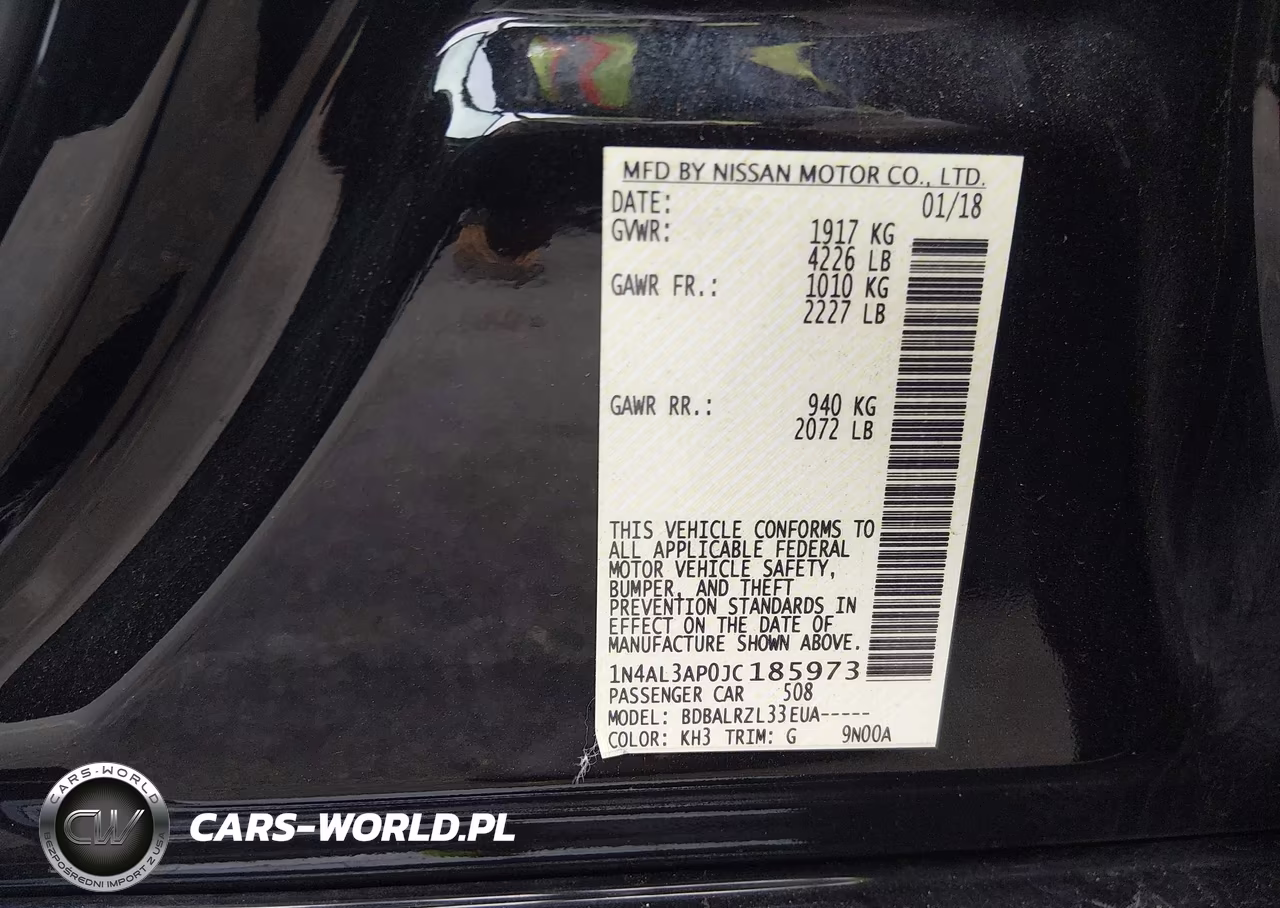 2018 Nissan Altima 2.5 Sl VIN:1N4AL3AP0JC185973 - 9