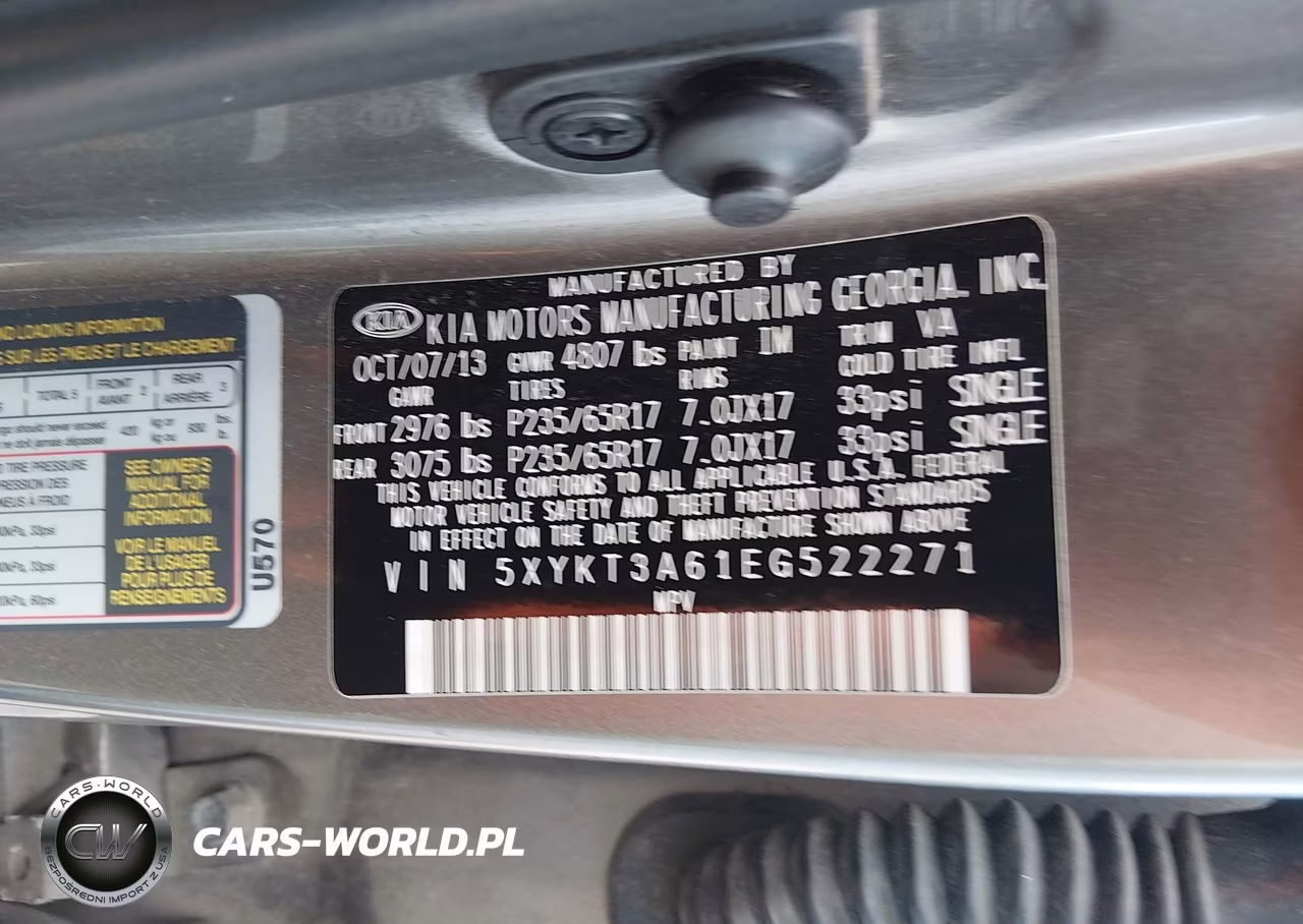 2014 Kia Sorento Lx VIN:5XYKT3A61EG522271 - 9
