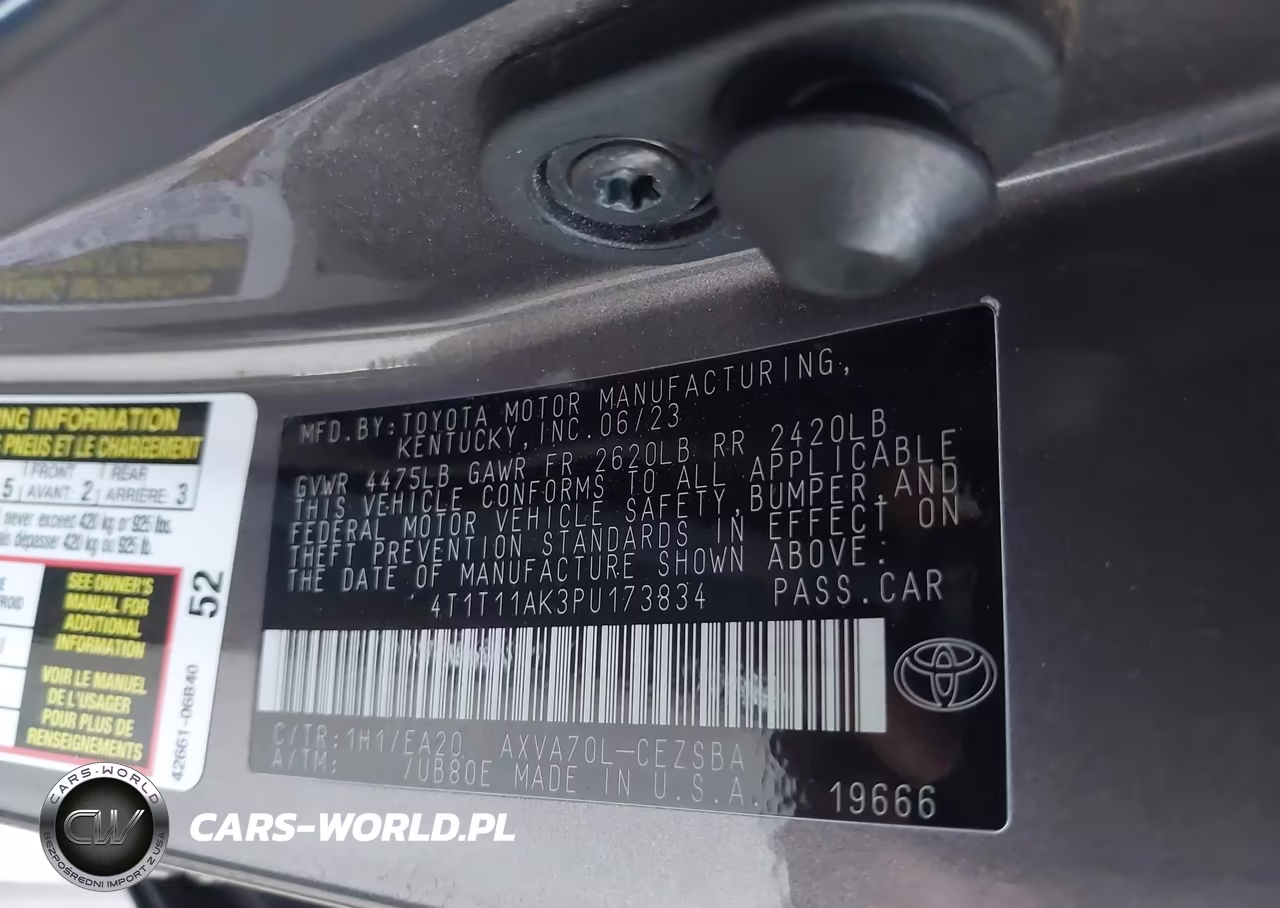 2023 Toyota Camry Se VIN:4T1T11AK3PU173834 - 9