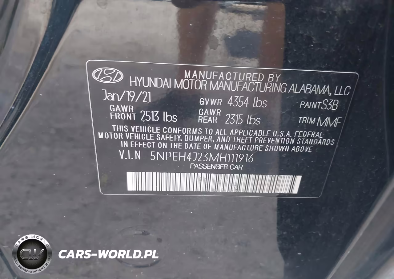 2021 Hyundai Sonata Limited VIN:5NPEH4J23MH111916 - 9
