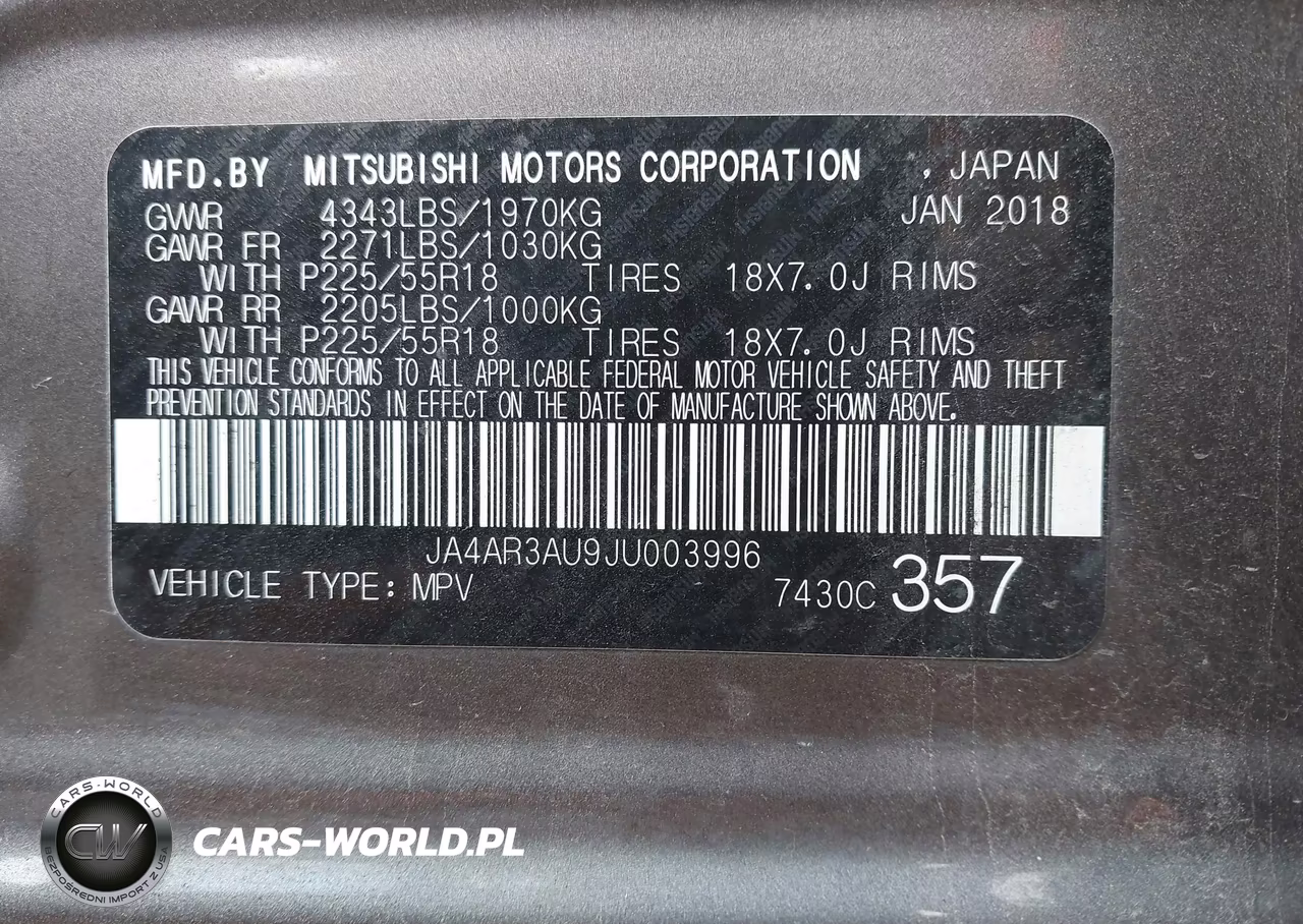 2018 Mitsubishi Outlander Sport 2.0 Le VIN:JA4AR3AU9JU003996 - 9