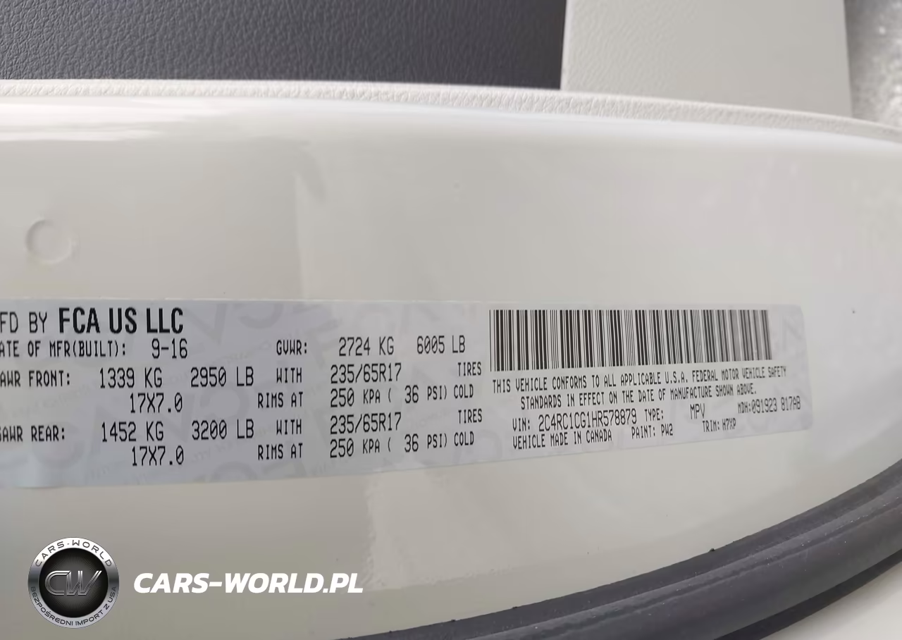 2017 Chrysler Pacifica Lx VIN:2C4RC1CG1HR578879 - 9
