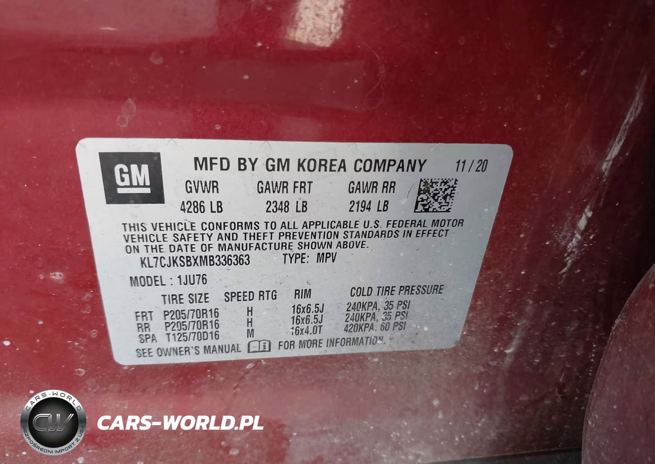 2021 Chevrolet Trax Fwd Ls VIN:KL7CJKSBXMB336363 - 9