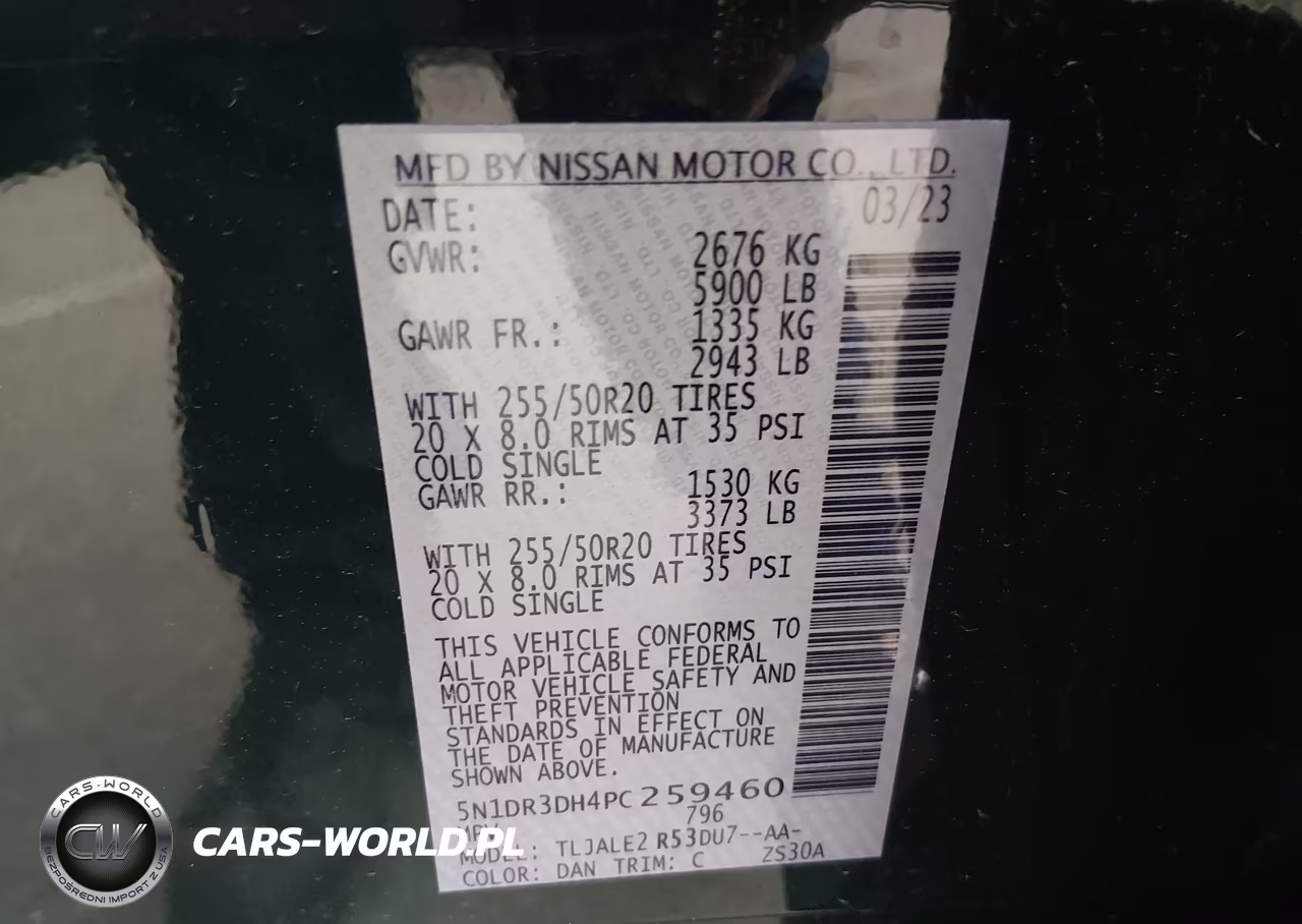 2023 Nissan Pathfinder Platinum Fwd VIN:5N1DR3DH4PC259460 - 9