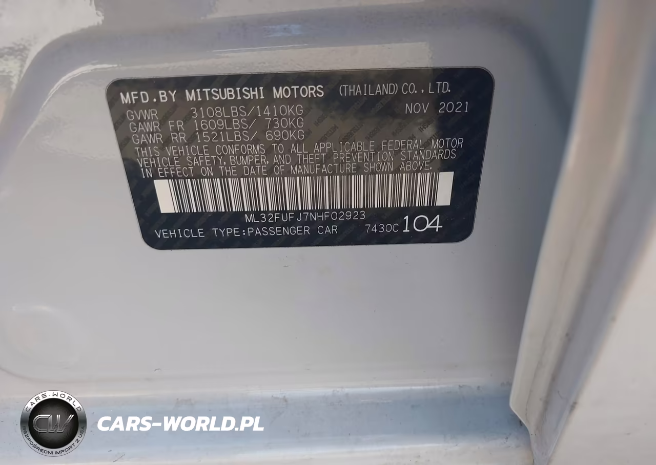 2022 Mitsubishi Mirage G4 Black Edition-Es-Le VIN:ML32FUFJ7NHF02923 - 9
