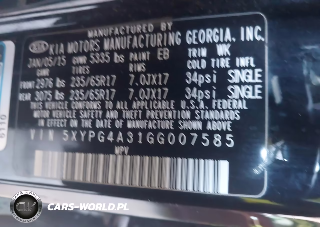 2016 Kia Sorento Lx VIN:5XYPG4A31GG007585 - 9