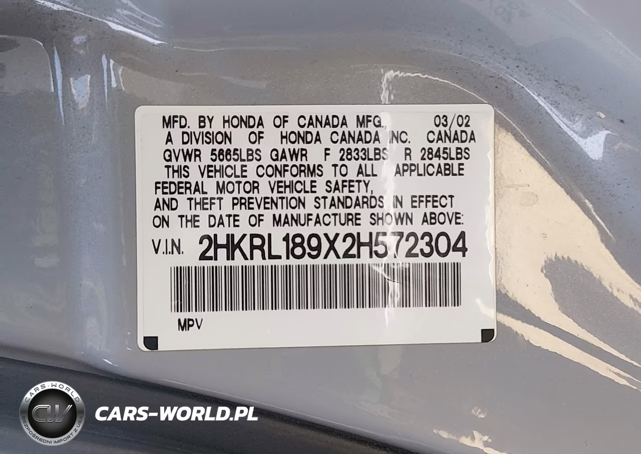 2002 Honda Odyssey Ex-L W-Leather VIN:2HKRL189X2H572304 - 9