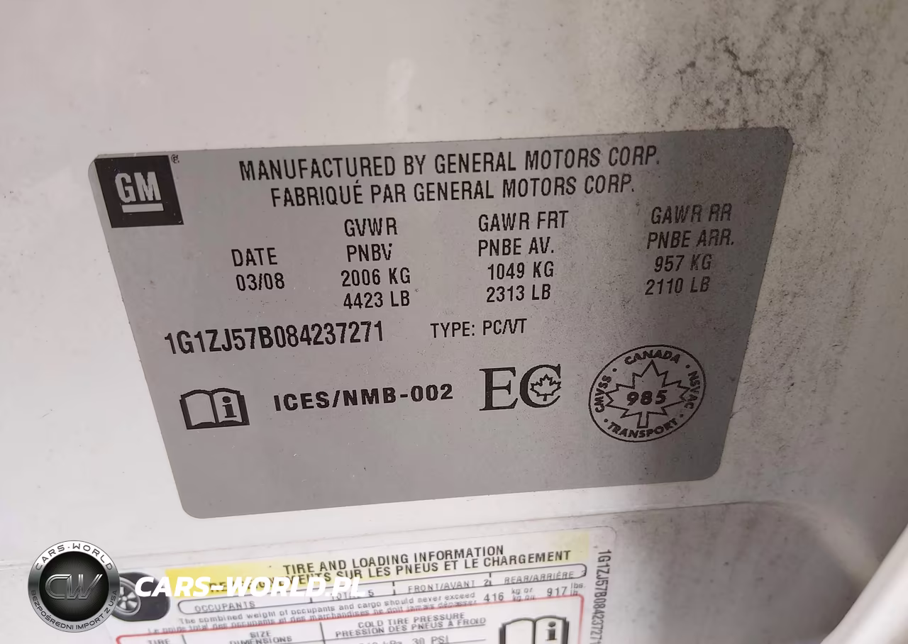 2008 Chevrolet Malibu Lt W-2Lt VIN:1G1ZJ57B084237271 - 9
