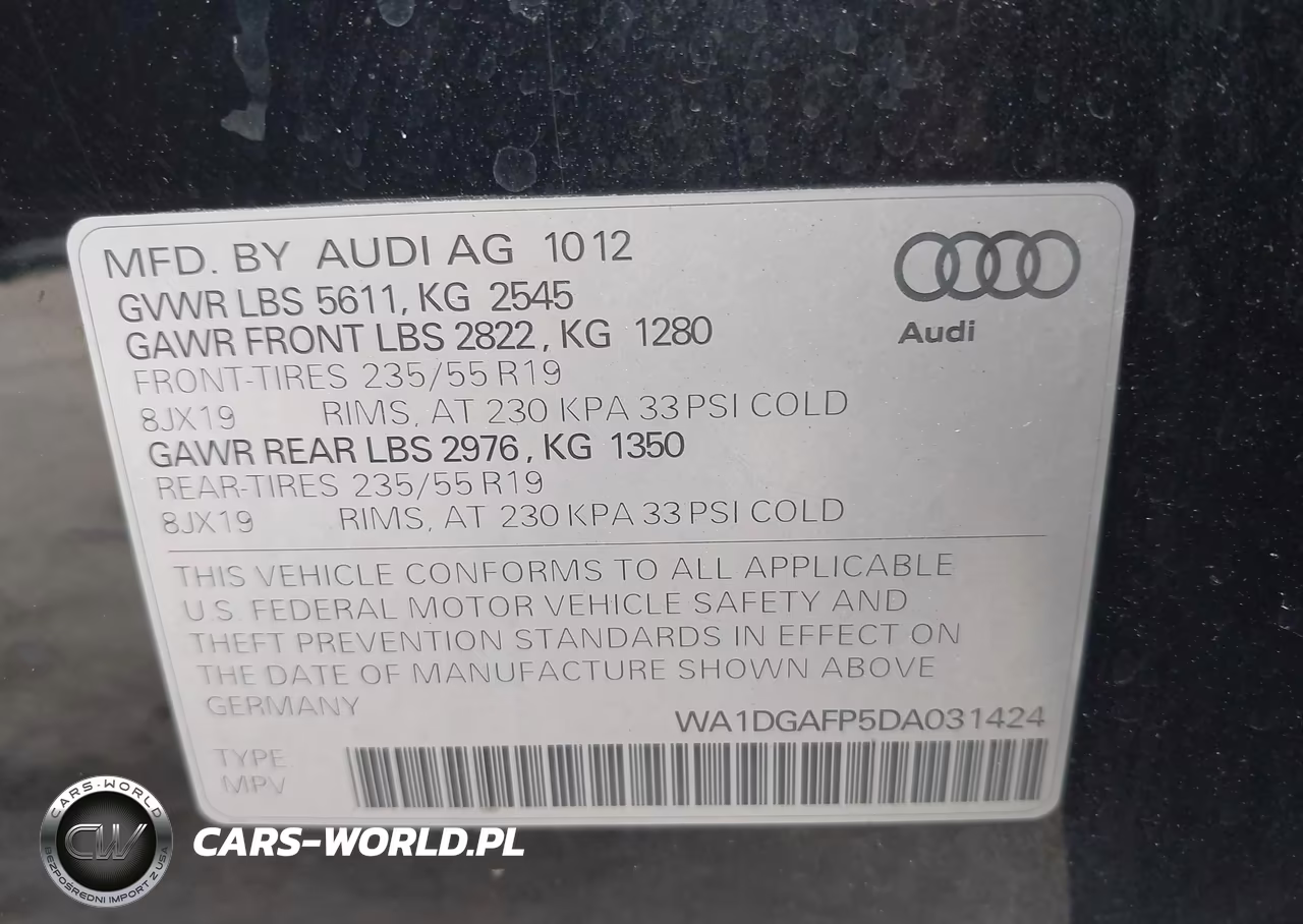 2013 Audi Q5 Premium Plus VIN:WA1DGAFP5DA031424 - 9