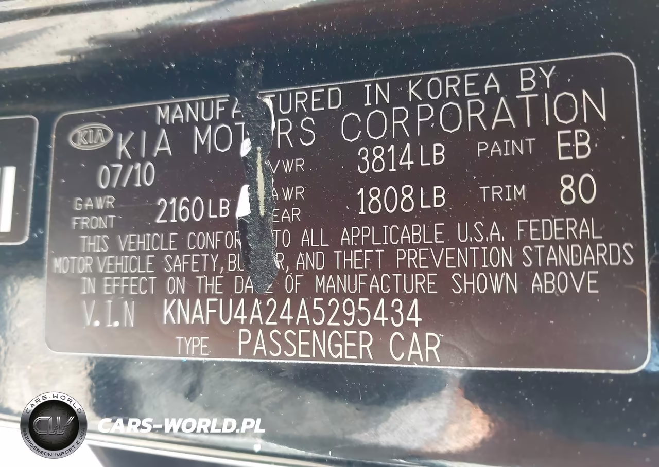 2010 Kia Forte Ex VIN:KNAFU4A24A5295434 - 9