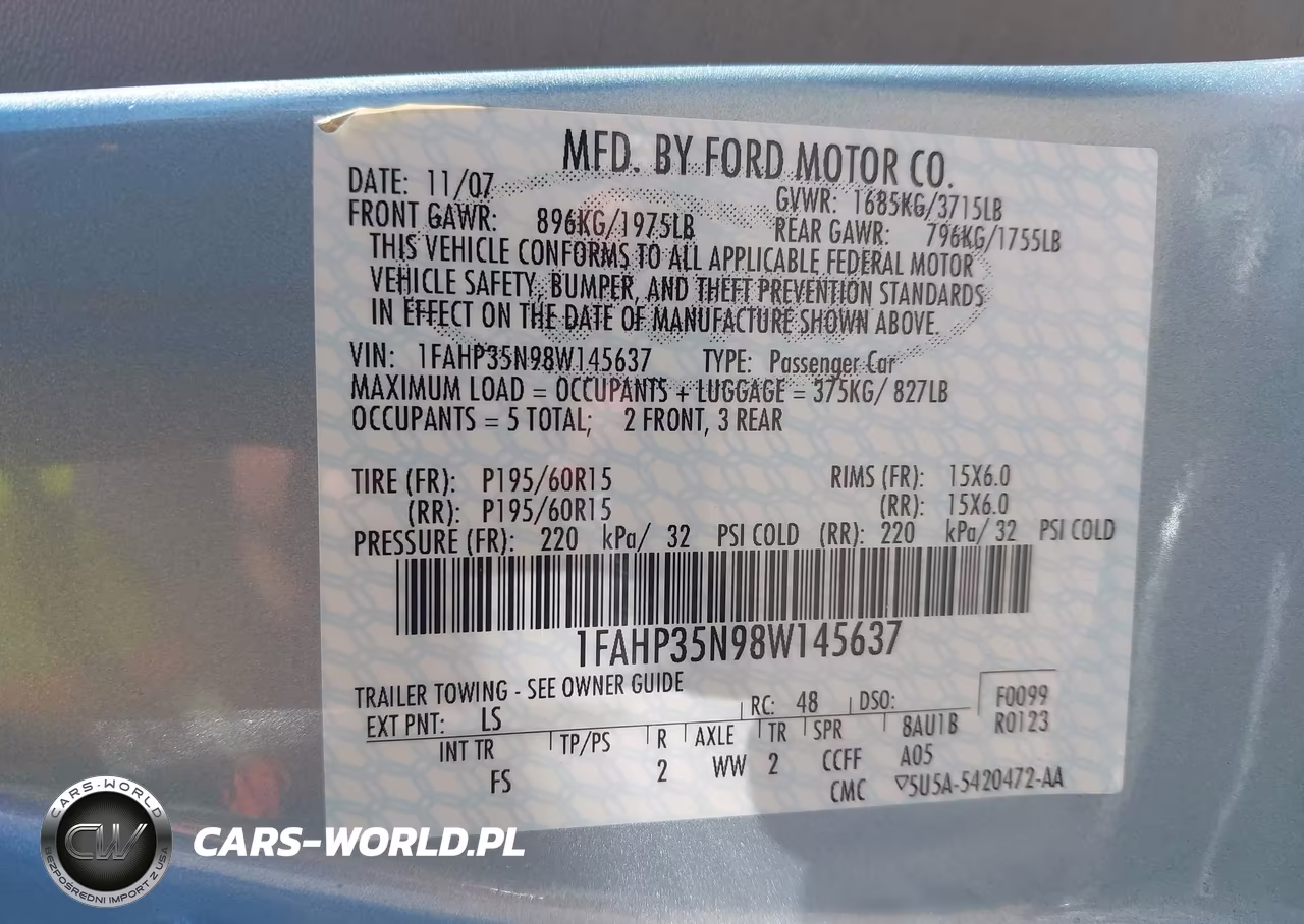 2008 Ford Focus Se-Ses VIN:1FAHP35N98W145637 - 9