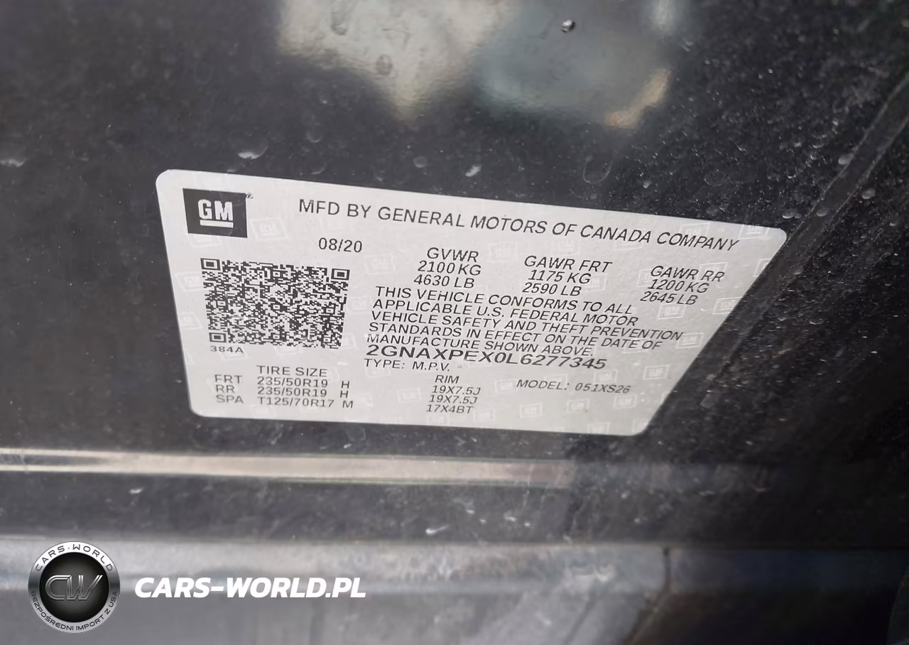 2020 Chevrolet Equinox Fwd Premier 2.0L Turbo VIN:2GNAXPEX0L6277345 - 9