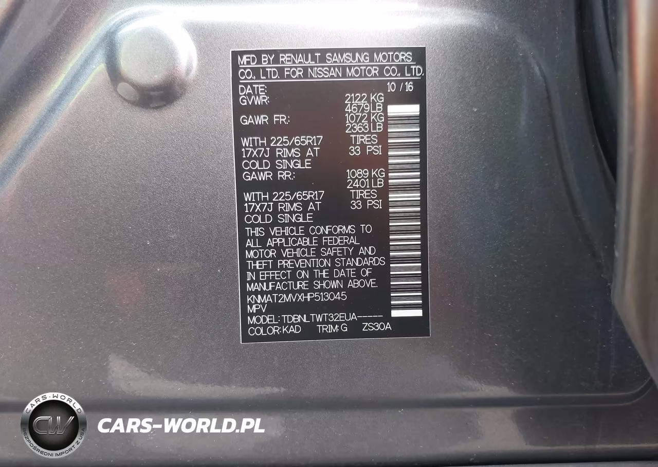 2017 Nissan Rogue Sv VIN:KNMAT2MVXHP513045 - 9
