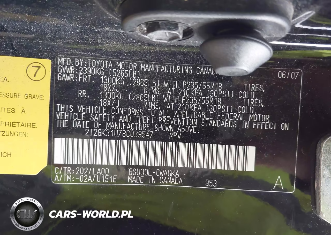 2008 Lexus Rx 350 VIN:2T2GK31U78C039547 - 9