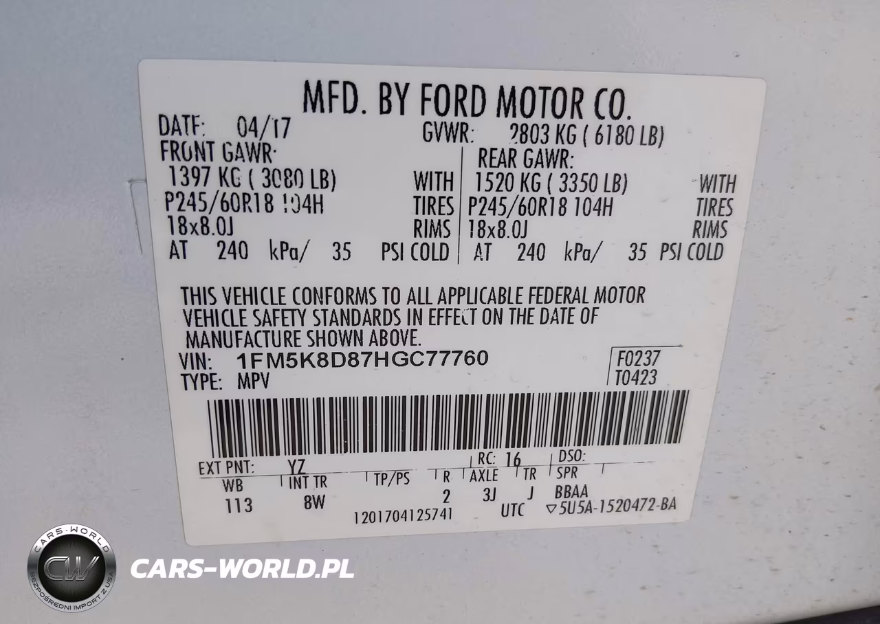 2017 Ford Explorer Xlt VIN:1FM5K8D87HGC77760 - 9