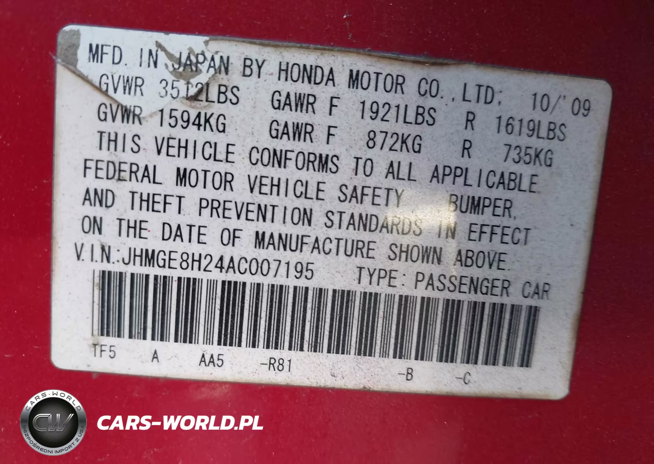 2010 Honda Fit VIN:JHMGE8H24AC007195 - 9