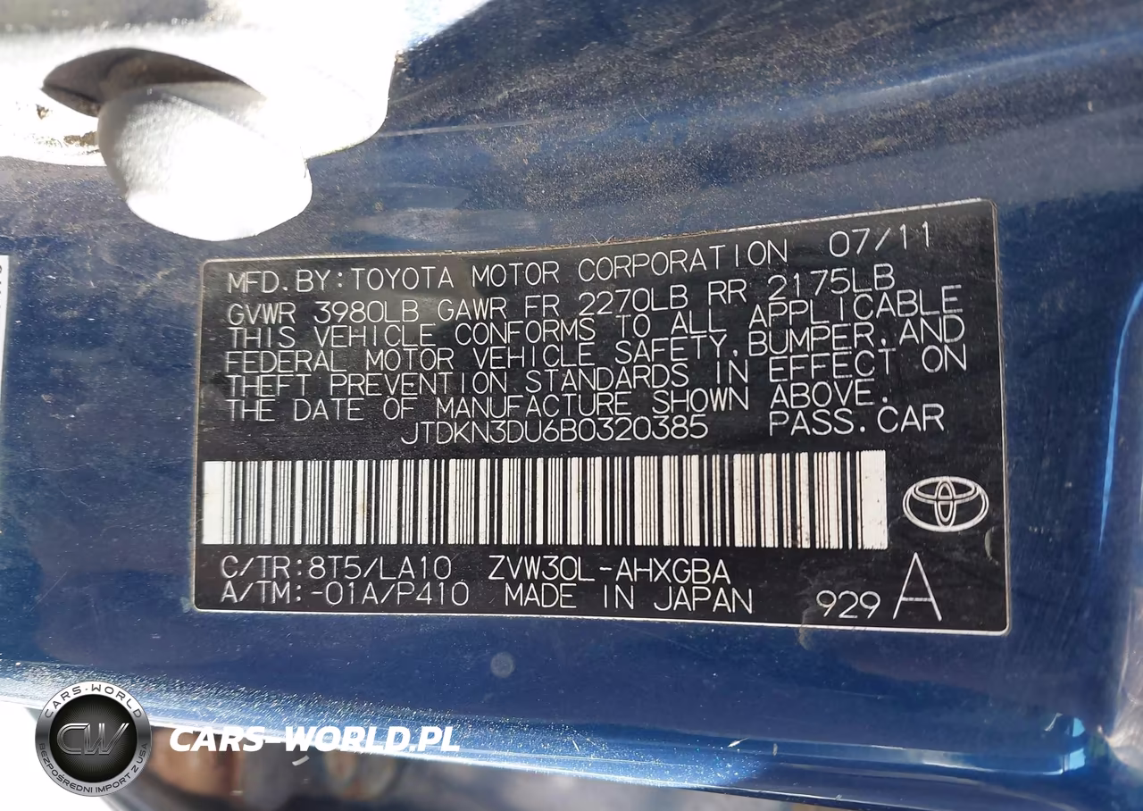 2011 Toyota Prius Four VIN:JTDKN3DU6B0320385 - 9