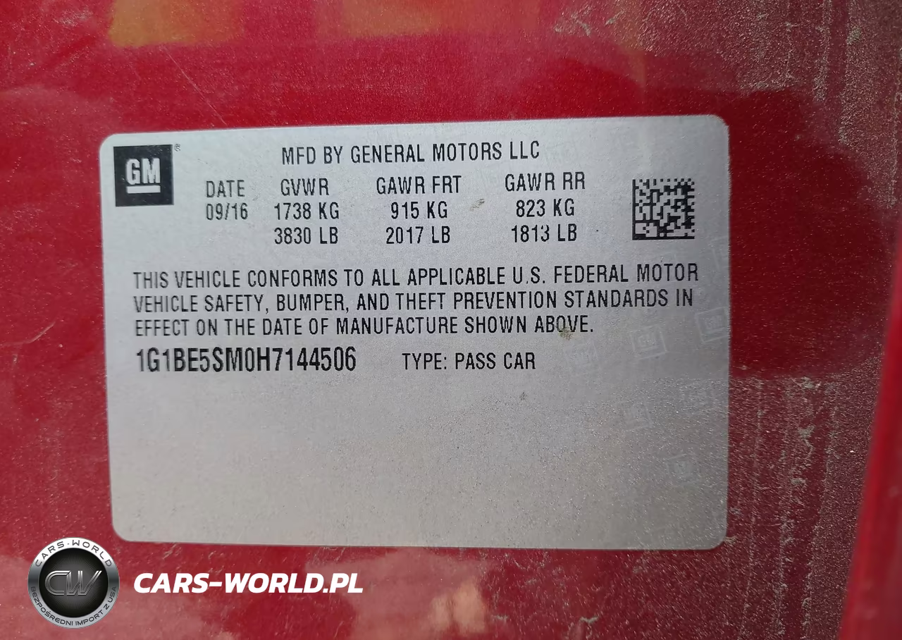2017 Chevrolet Cruze Lt Auto VIN:1G1BE5SM0H7144506 - 9