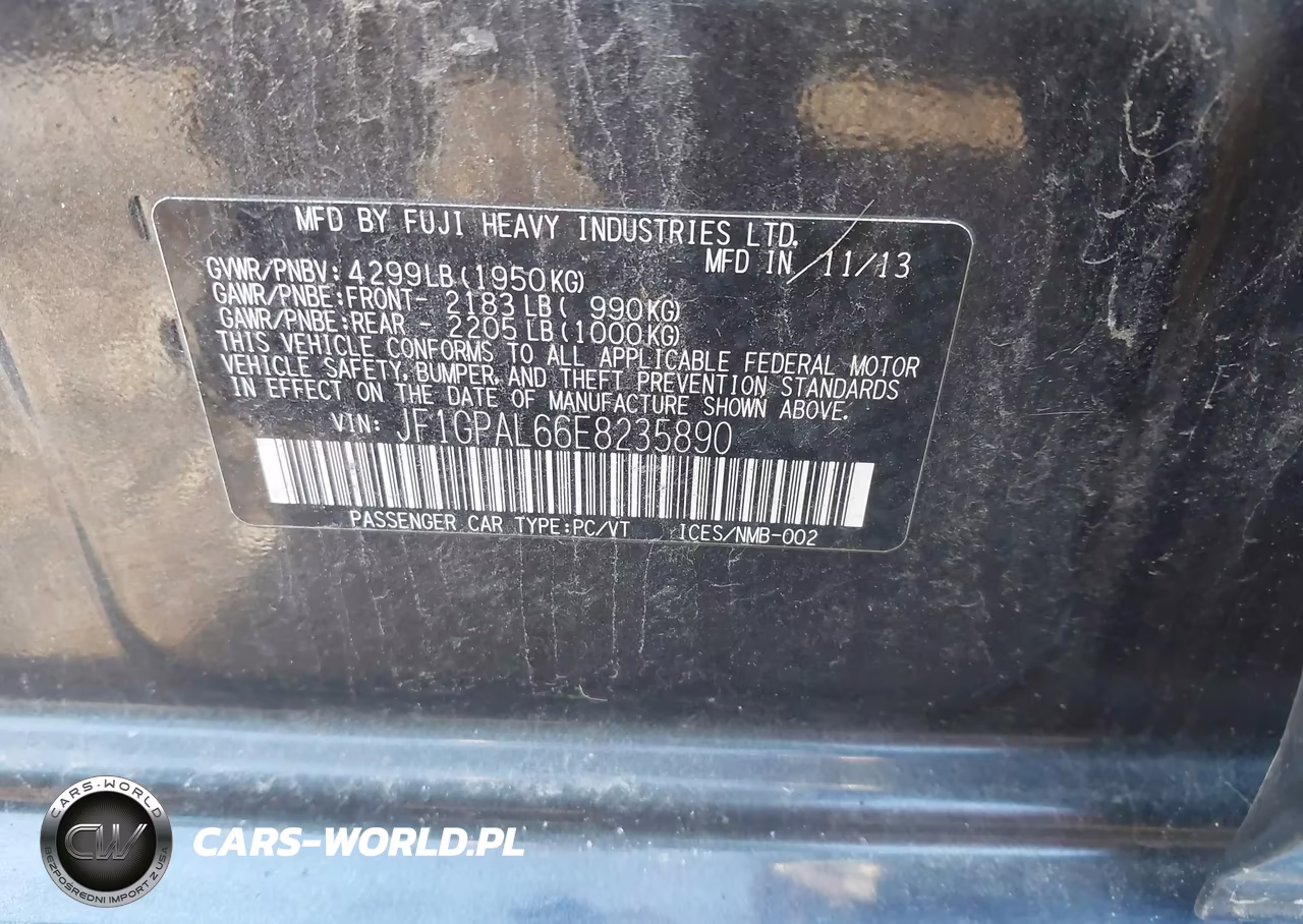 2014 Subaru Impreza Wagon 2.0I Sport Premium VIN:JF1GPAL66E8235890 - 9