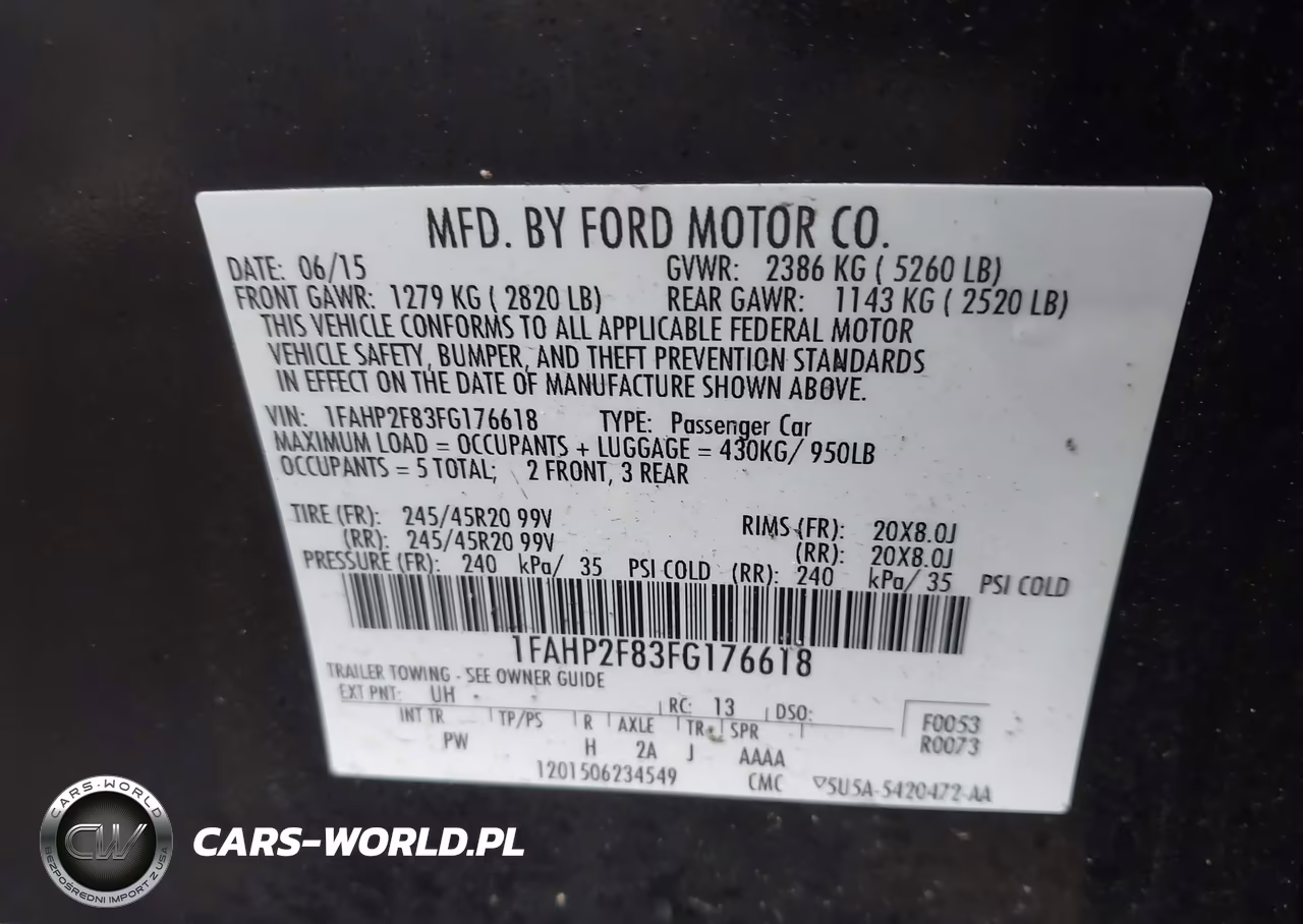 2015 Ford Taurus Limited VIN:1FAHP2F83FG176618 - 9