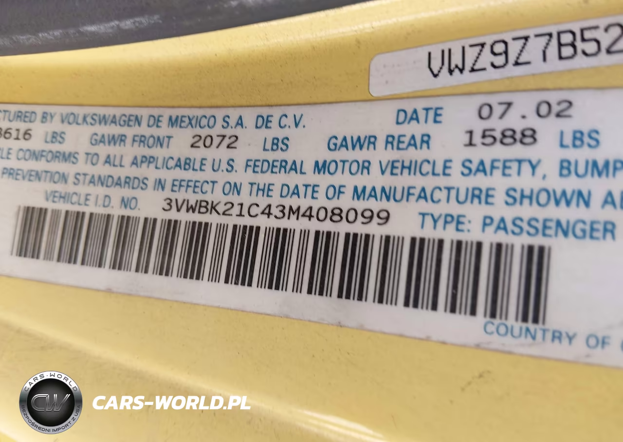 2003 Volkswagen New Beetle Gl VIN:3VWBK21C43M408099 - 9