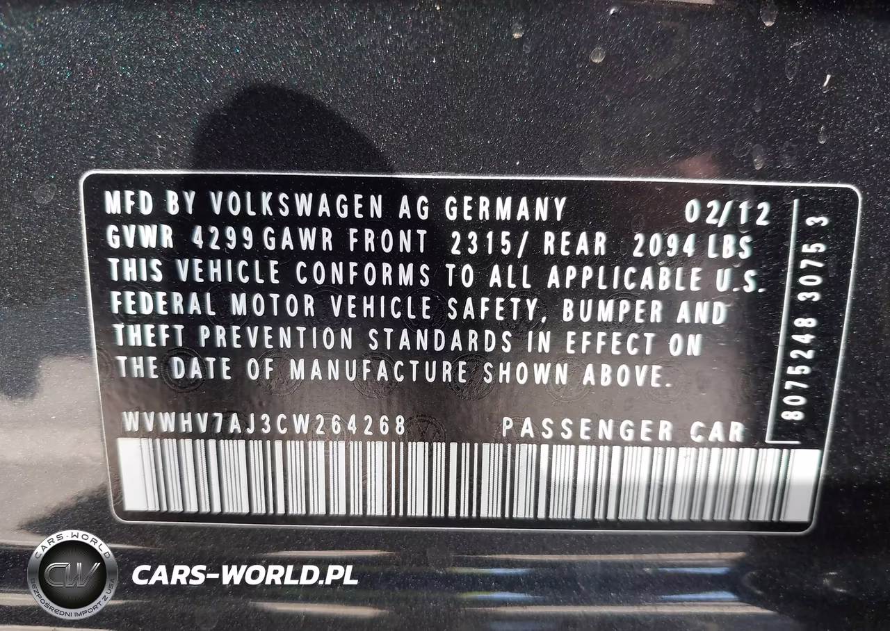 2012 Volkswagen Gti 4-Door VIN:WVWHV7AJ3CW264268 - 9