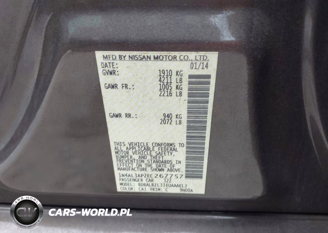 2014 Nissan Altima 2.5 S VIN:1N4AL3AP2EC267757 - 9