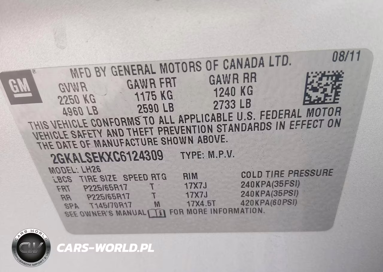 2012 GMC Terrain Sle-2 VIN:2GKALSEKXC6124309 - 9