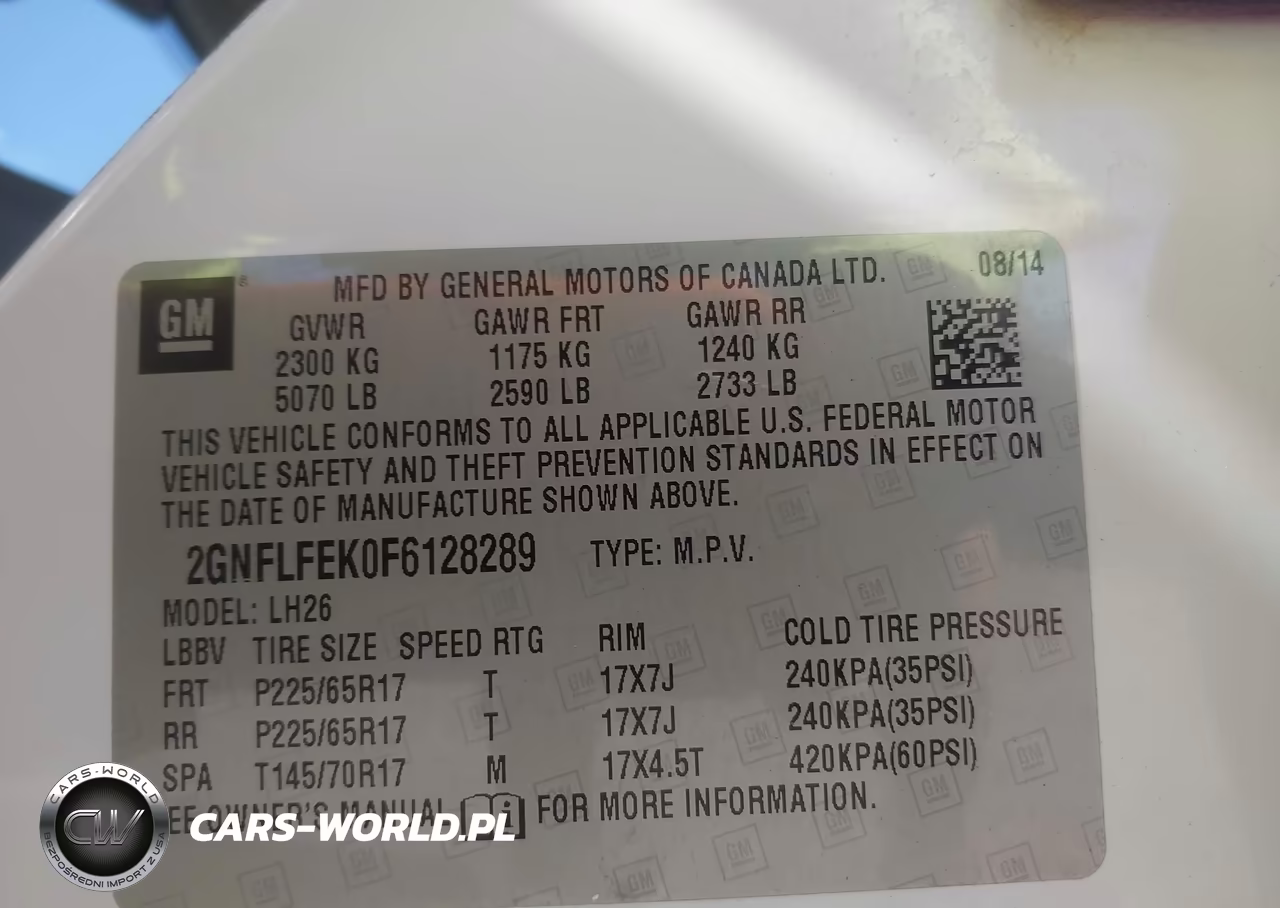2015 Chevrolet Equinox 1Lt VIN:2GNFLFEK0F6128289 - 9