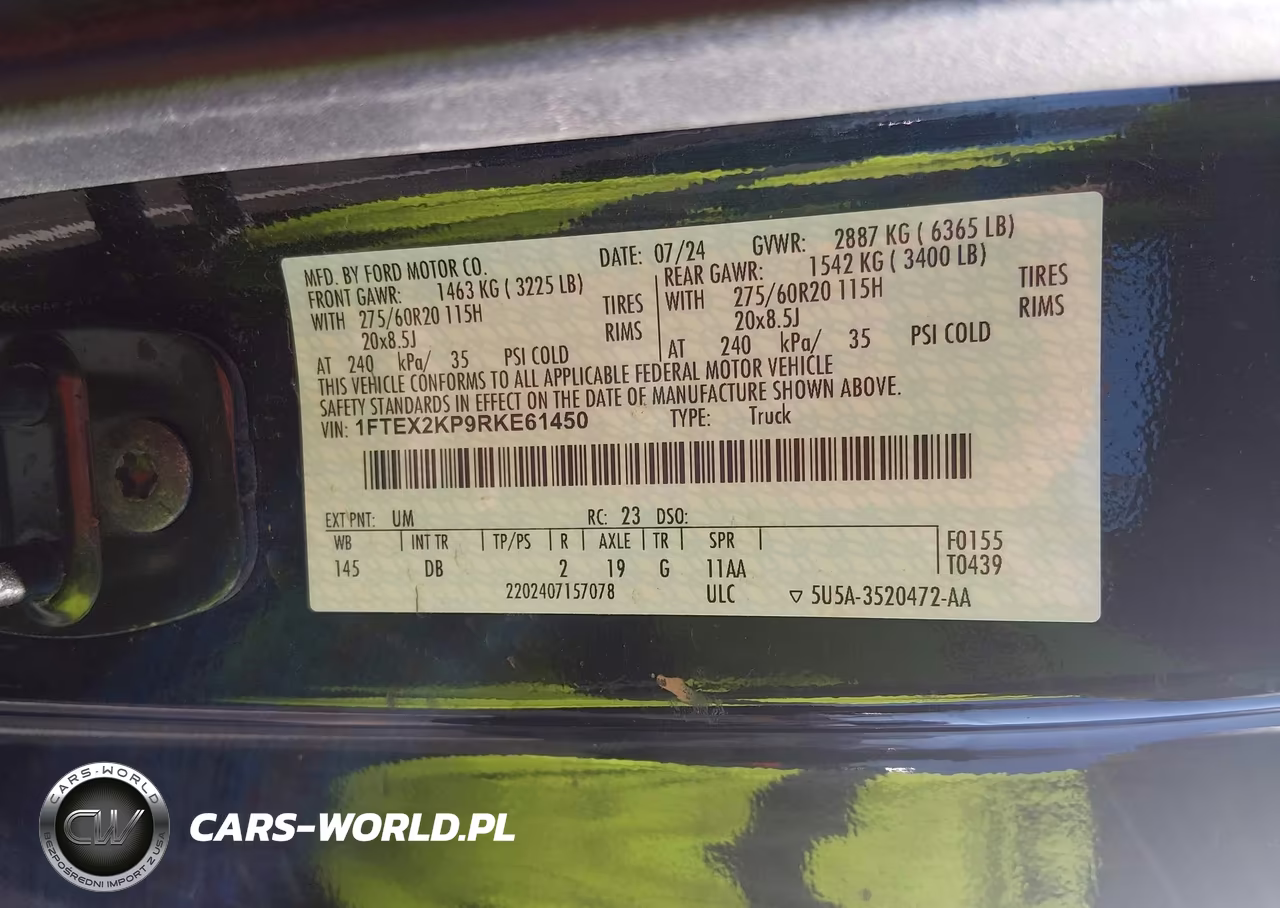 2024 Ford F-150 Stx VIN:1FTEX2KP9RKE61450 - 9