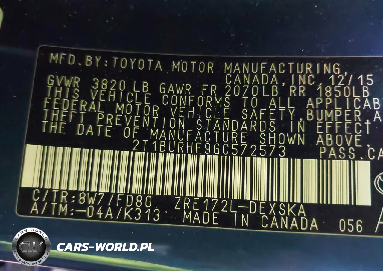 2016 Toyota Corolla S Plus VIN:2T1BURHE9GC572573 - 9