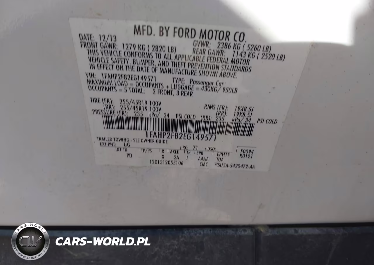 2014 Ford Taurus Limited VIN:1FAHP2F82EG149571 - 9