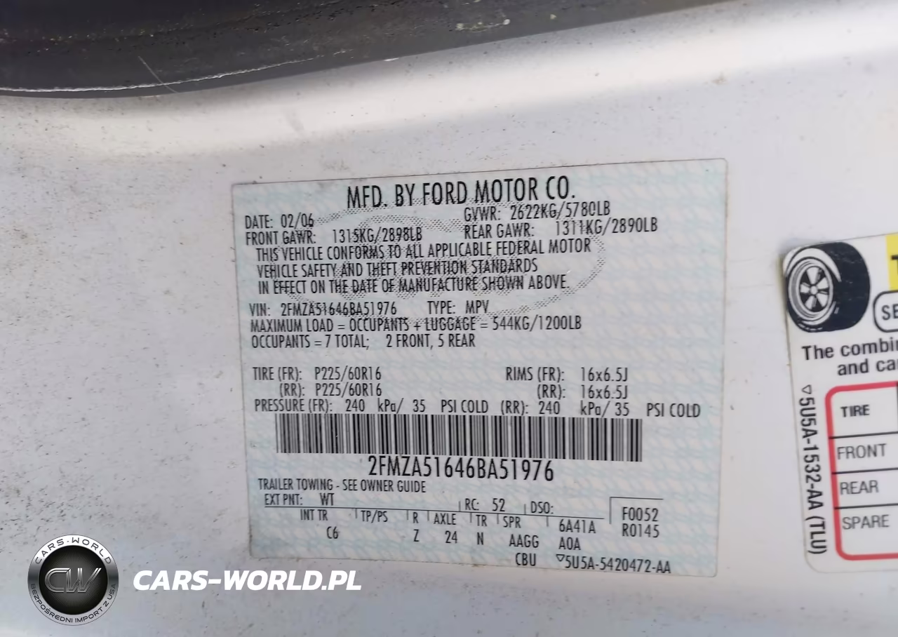 2006 Ford Freestar Se VIN:2FMZA51646BA51976 - 9