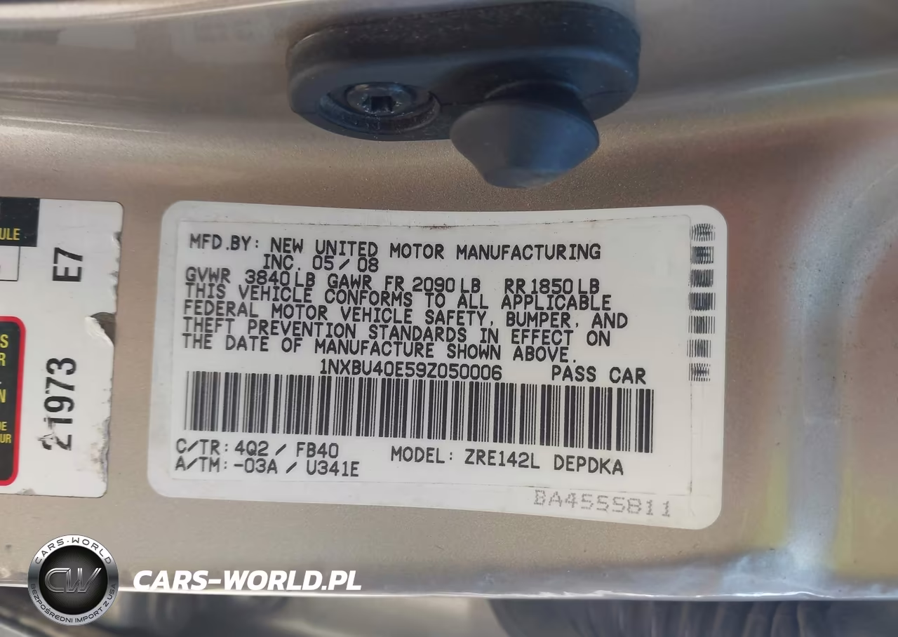 2009 Toyota Corolla Le VIN:1NXBU40E59Z050006 - 9