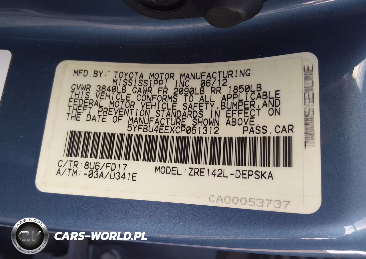 2012 Toyota Corolla S VIN:5YFBU4EEXCP061312 - 9
