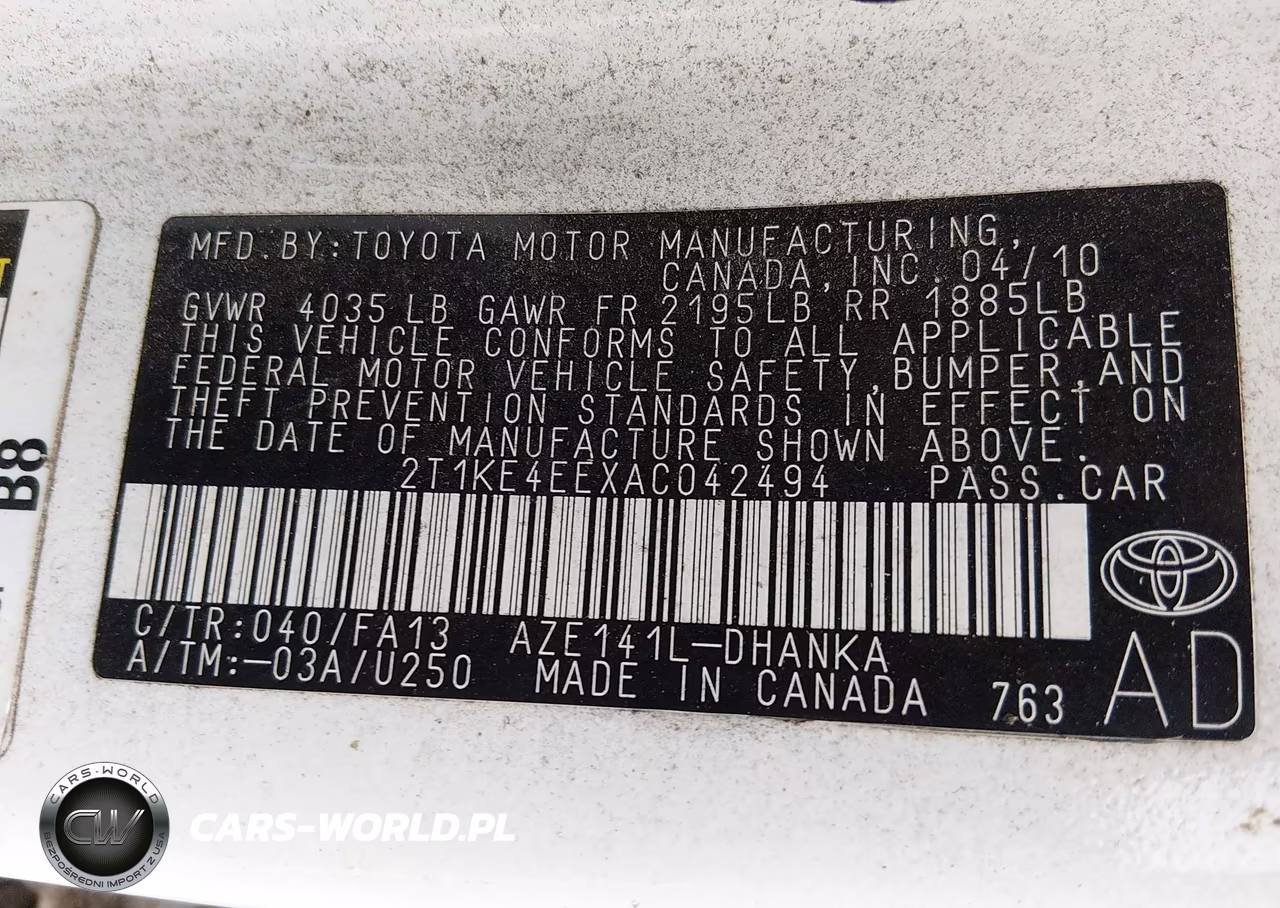 2010 Toyota Matrix S VIN:2T1KE4EEXAC042494 - 9