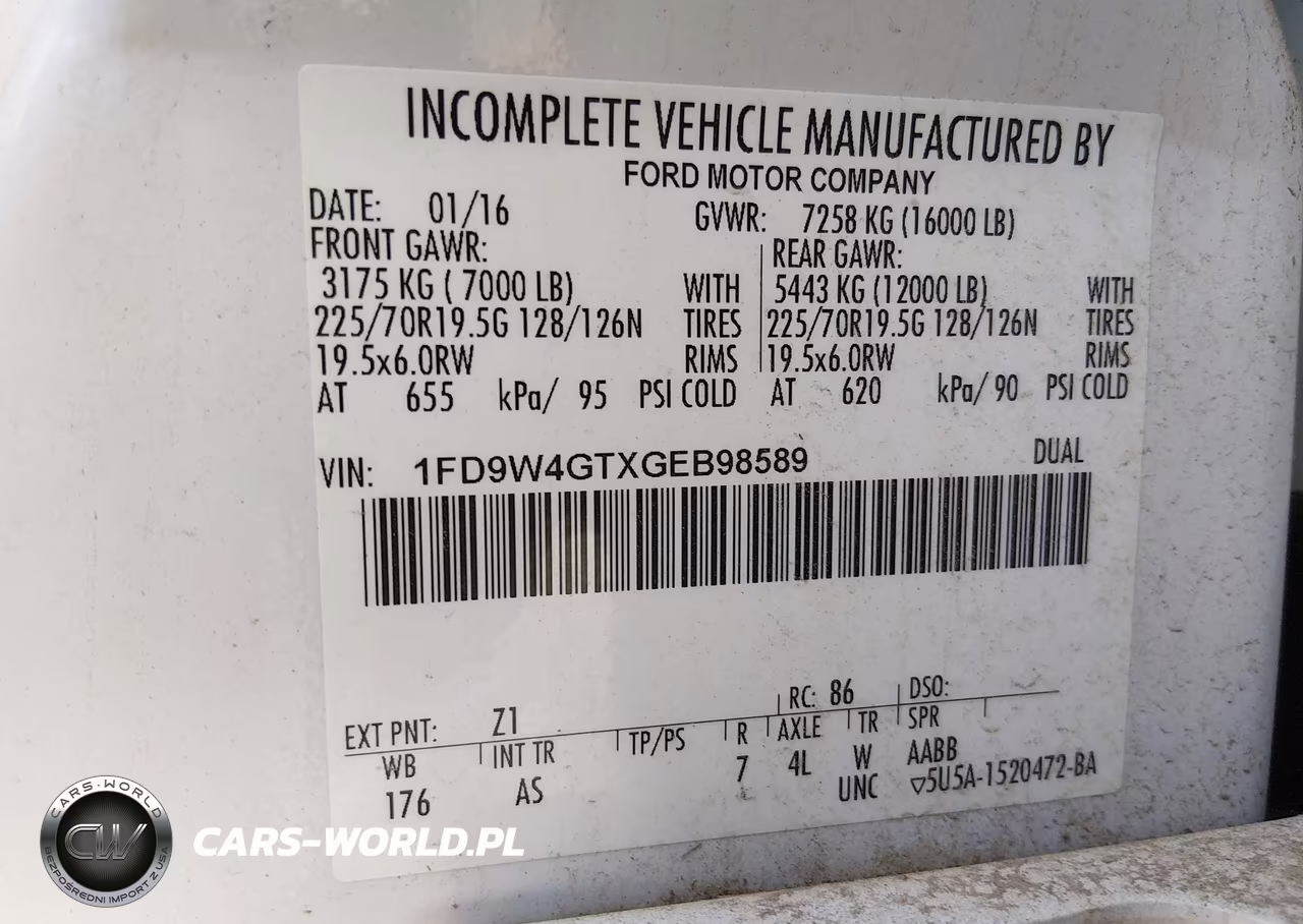 2016 Ford Super Duty F-450 Drw Xl VIN:1FD9W4GTXGEB98589 - 8