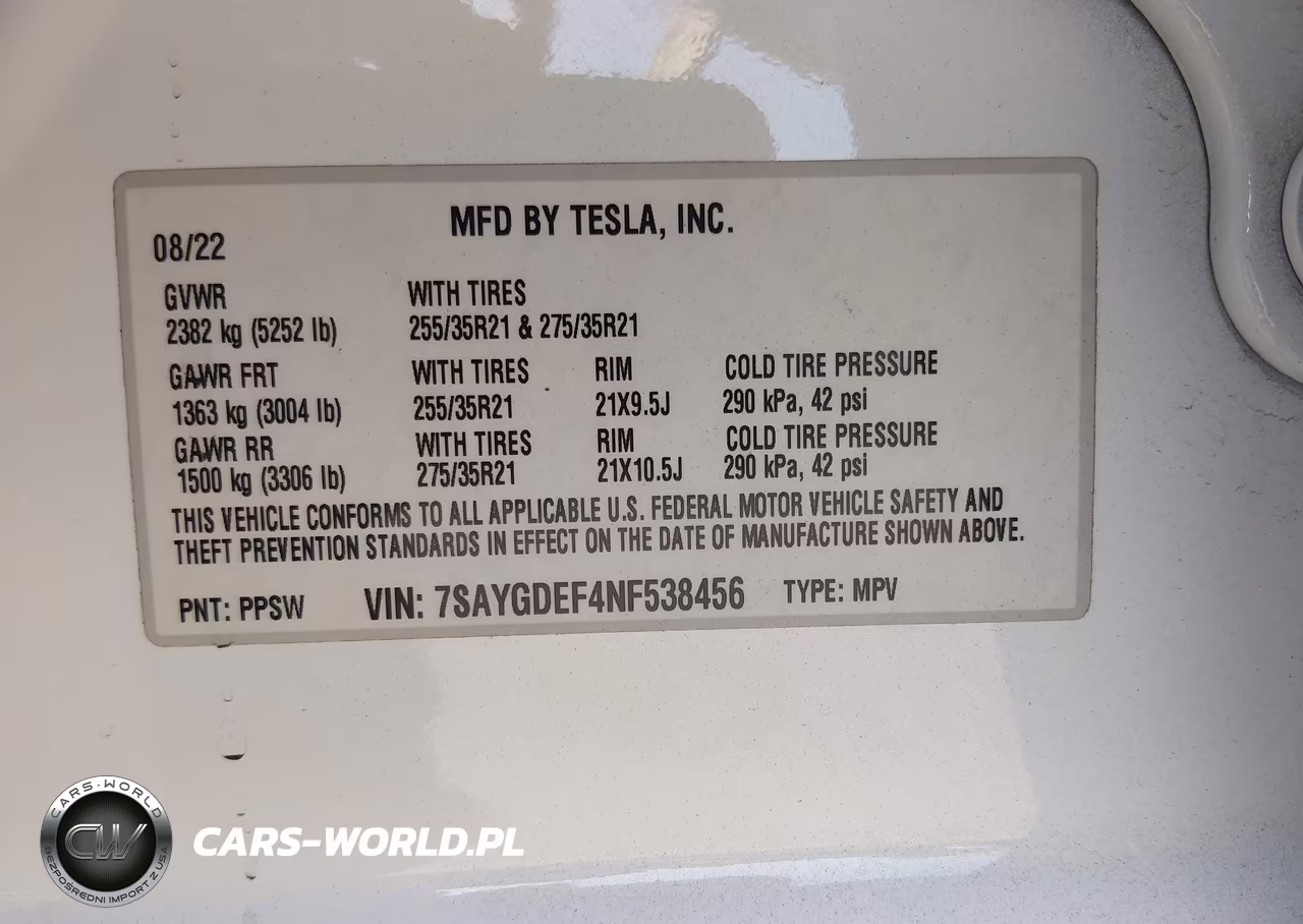2022 Tesla Model Y Performance Dual Motor All-Wheel Drive VIN:7SAYGDEF4NF538456 - 9