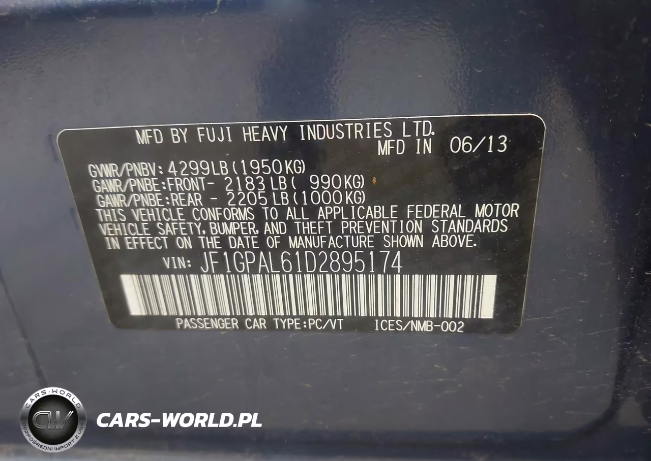 2013 Subaru Impreza Wagon 2.0I Sport Premium VIN:JF1GPAL61D2895174 - 9